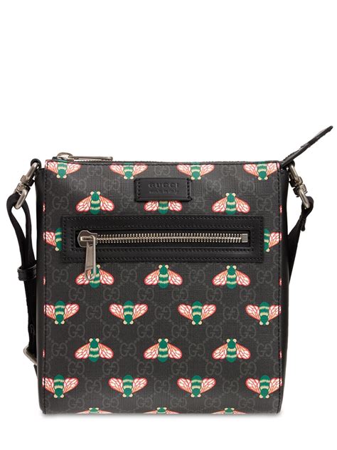 gucci bag black with jeweled bee|gucci messenger bag bee.